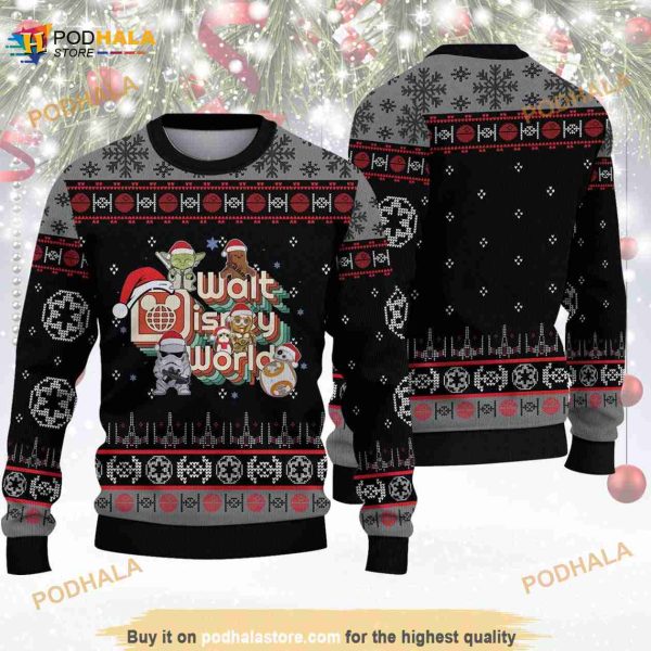 Star Chibi Wars Movie Knitted Ugly Sweater Christmas Xmas Is Here Knitted Wool 3D Sweater