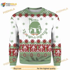 Star Wars Boba Fett Boba Its Cold Outside Christmas Ugly 3D Sweater