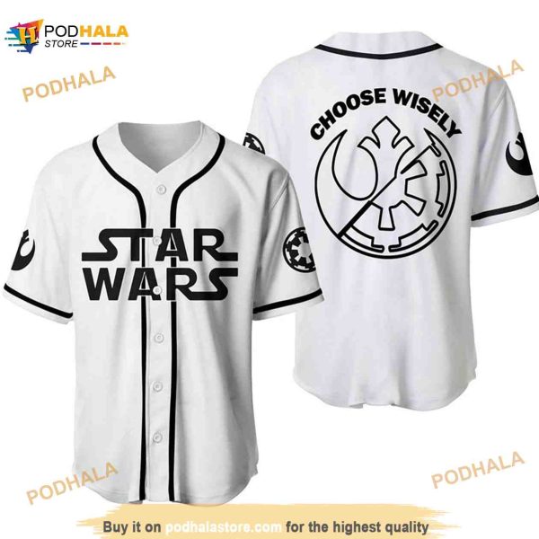 Star Wars Choose Wisely Unisex 3D Baseball Jersey