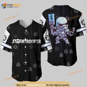 Star Wars Stormtrooper Black Cute Disney Baseball Jersey Shirt