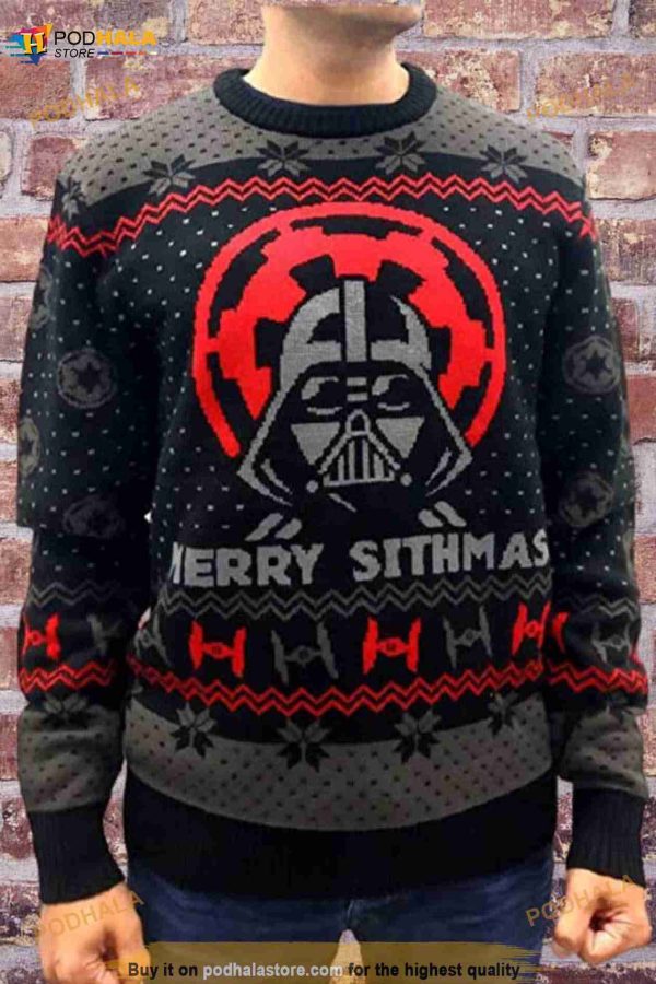Star Wars Darth Vader Woolen Christmas Merry Sithmas 3D Ugly Sweater