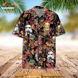 Star Wars Hawaiian Shirt, Storm Trooper Tropical Flower Hawaiian Shirt, Funny Star Wars Shirt