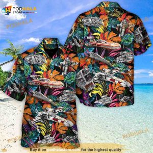 Star Wars Lego Ship Tropical Hawaii Shirt, 3d Hawaiian Aloha Shirt, Summer Beach Shirt