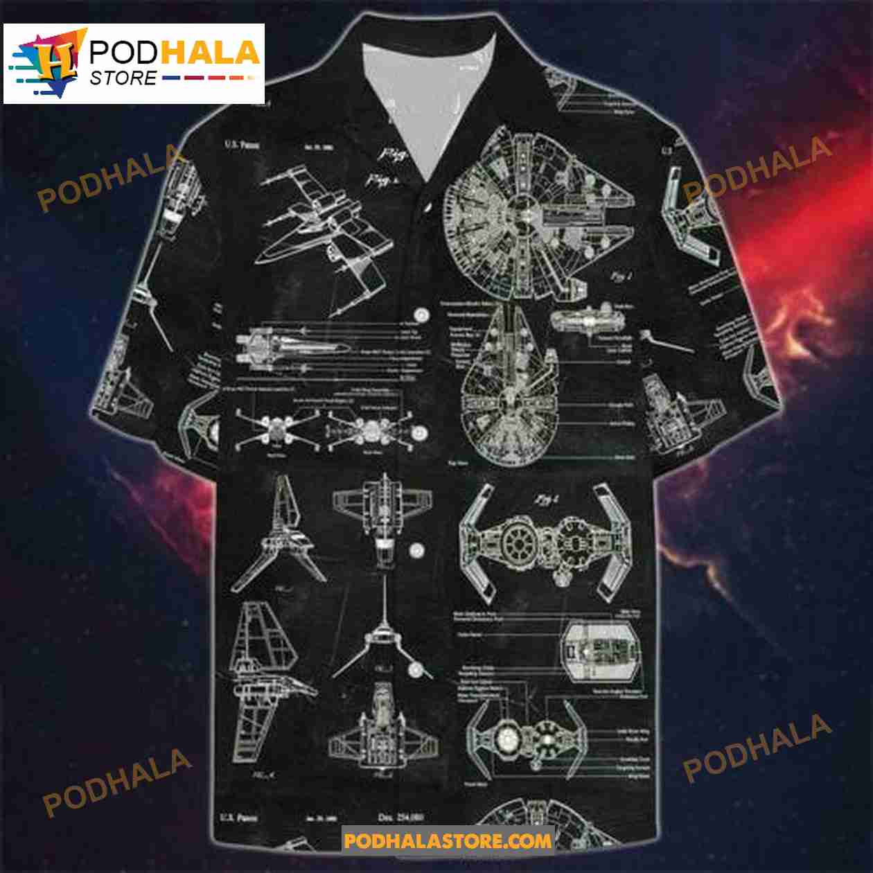 Star Wars Patent Unisex Summer Starswar Vintage Hawaiian Shirt Star Wars Patent Unisex Summer Starswar Vintage Hawaiian Shirt