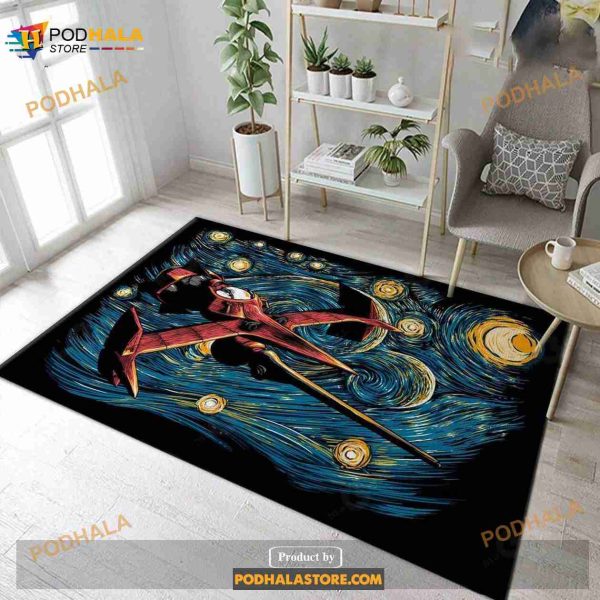Starry Cowboy Starry Art Area Rug Kitchen Rug Home Decor Gift