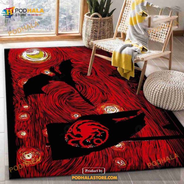 Starry Dragon Area Rug For Christmas Bedroom