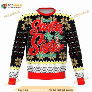 Step Sis Did It Ugly Christmas 3D Sweater, Funny Xmas Gifts