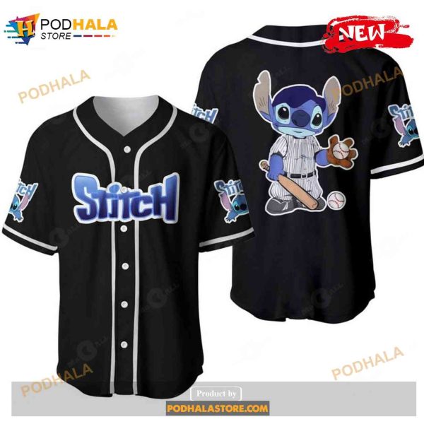Stitch Disney Cartoon Graphics All Over Print Unisex Baseball Jersey