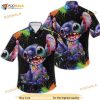 Stitch Disney Hawaiian Shirt, Stitch LGBT Summer Vacation Tropical Flower Aloha Shirt