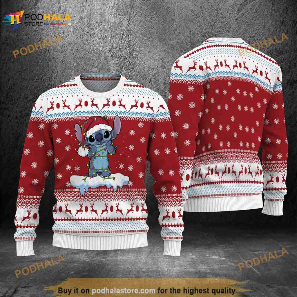 Stitch Merry Christmas Stitchmas 3D Funny Ugly Sweater