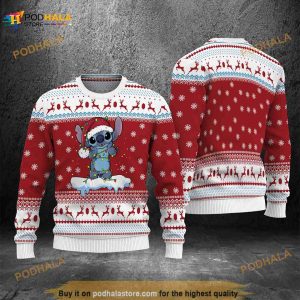 Stitch Merry Christmas Stitchmas 3D Funny Ugly Sweater