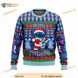 Stitch Merry Stitchmas Christmas Funny Ugly Sweater