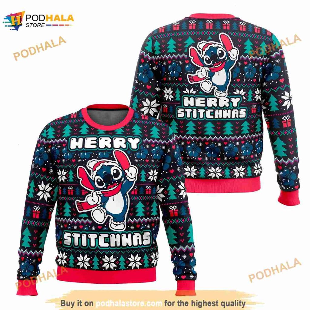 Stitch Merry Stitchmas Ugly Christmas Sweater For Women Men
