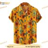 Summer Men's Sunflower Print Hawaiian Shirt, Casual Tropical Beach Shirt