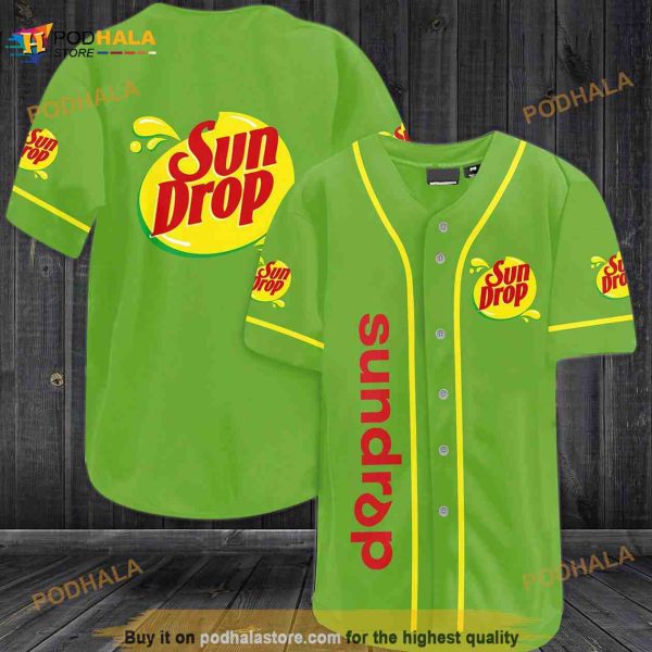 Sun Drop 3D Baseball Jersey
