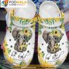 Sunflower Baby Elephant Be Kind Puzzle Pieces 3D Crocs, Funny Crocs