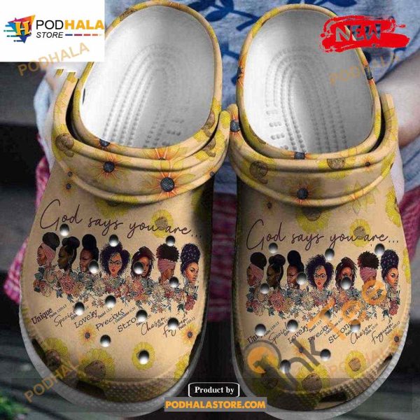 Sunflower Black For Unisex Crocs Clog Shoes