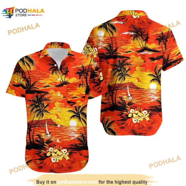 Sunshine Parrots Hawaiian Shirt, Flowers Hawaiian Shirt