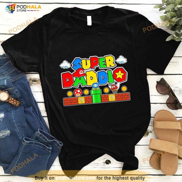 Super Daddio Dad Video Gamer Shirt