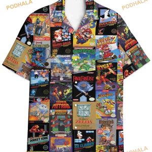 Super Nintendo Entertainment System Hawaiian Shirt, Nintendo Entertainment System Games Gift