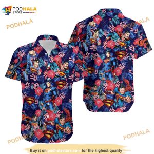 Superhero Superman 3D Hawaiian Shirt, Heroes Hawaii Aloha Shirt