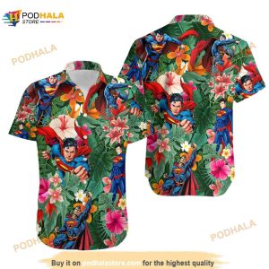 Superman Hawaiian Tee Shirt, Funny Hawaiian Shirt