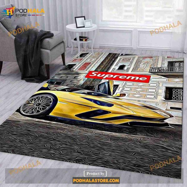 Supreme Lamborghini V8 Rug Living Room Rug Us Decor