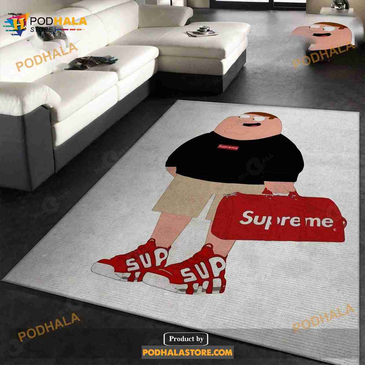 Supreme Peter Family Guy Rug Fashion Brand Rug Home Decor Gift