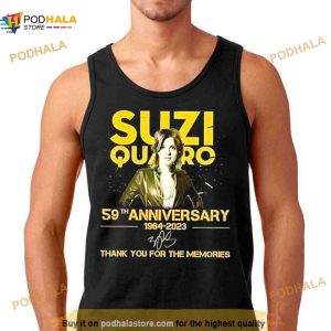 Suzi Quatro 59th Anniversary 1964 2023 Signature Thank You For The Memories Shirt 2