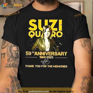Suzi Quatro 59th Anniversary 1964 2023 Signature Thank You For The Memories Shirt 3