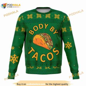 Tacos Ugly Christmas Sweater Unisex Holiday 3D Sweater, Funny Xmas Gifts
