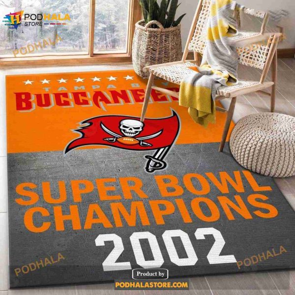 Tampa Bay Buccaneers 2002 NFL Rug Living Room Rug Christmas Gift Us Decor