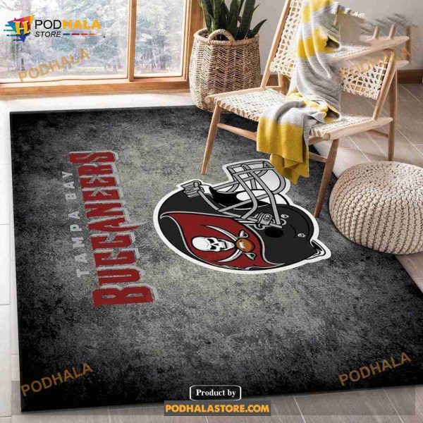 Tampa Bay Buccaneers Imperial Distressed Rug NFL Rug For Christmas, Bedroom, Home Decor Floor Decor