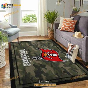 Tampa Bay Buccaneers NFL Team Logo Camo Style Nice Gift Home Decor Rectangle Area Rug