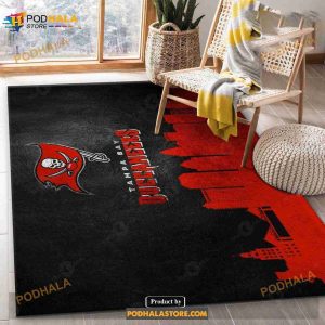 Tampa Bay Buccaneers NFL Team Logos Area Rug, Kitchen Rug, Home Decor Floor Decor