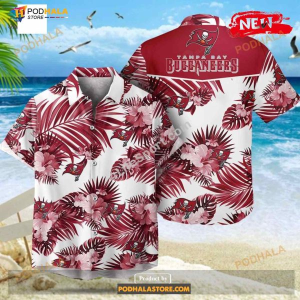 Tampa Bay Buccaneers NFL Palm Leaves Hot Summer Collection Funny 3D NFL Hawaiian Shirt