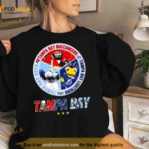Tampa Bay Buccaneers Tampa Bay Rays Tampa Bay Lightning Mascot 2023 Shirt 3