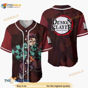 Tanjiro Kimetsu Anime 3D Baseball Jersey Shirt