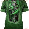 Tattoo And Dungeon Dragon Blue 3D Shirt For Menwomen Full Size S-5xl