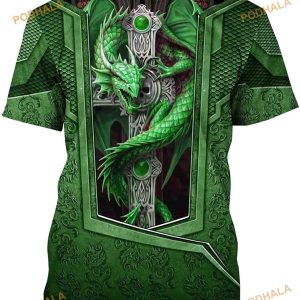 Tattoo And Dungeon Dragon Blue 3D Shirt For Menwomen Full Size S-5xl