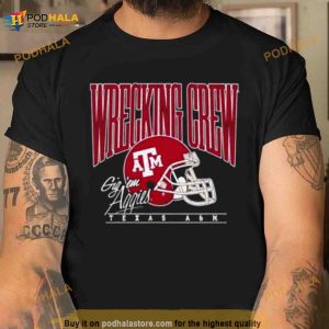 Texas Am Football Wrecking Crew Gig Em Aggies Shirt 2