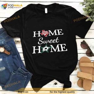 Texas Baseball And Dallas Hockey Home Sweet Home Shirt 3