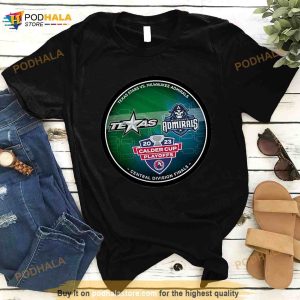 Texas Stars vs Milwaukee Admirals 2023 Calder Cup Playoffs Dueling Souvenir Puck Shirt