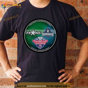 Texas Stars Vs Milwaukee Admirals 2023 Calder Cup Playoffs Dueling Souvenir Puck Shirt 3