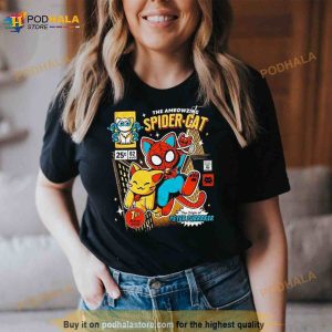 The Ameowzing Spider Cat The Peter Purrrker Spider Man Across The Spiderverse Fan Gifts T Shirt 2
