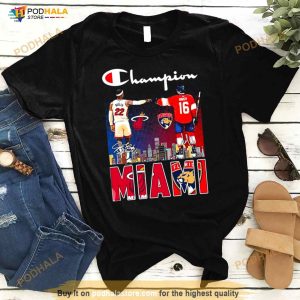The Champion Jimmy Butler And Barkow Miami Sports 2023 Signatures Shirt