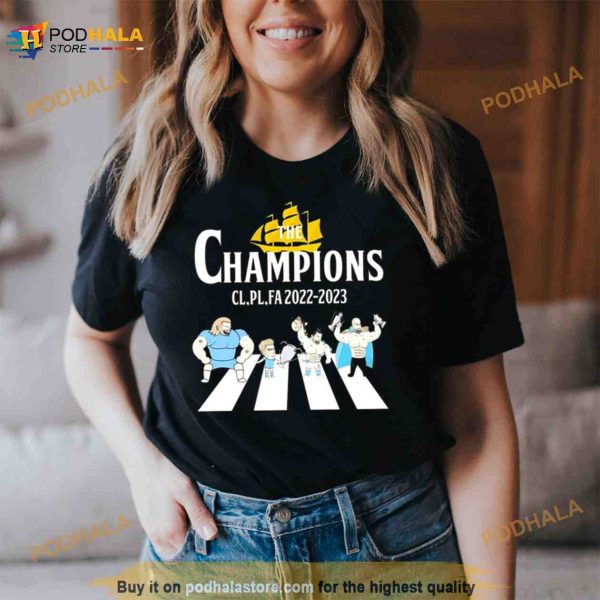 The Champions CL PL FA 2022 2023 Manchester City abbey road Shirt