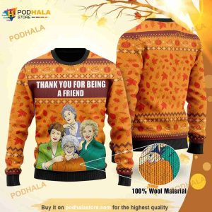 The Golden Girls Thank You For Being A Friend Christmas Unisex 3D Ugly Sweater