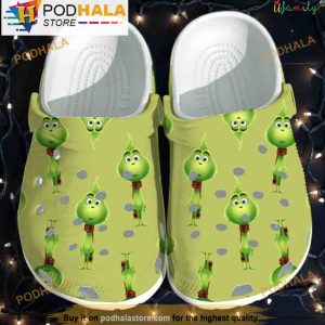 The Grinch Christmas 3D Crocs, Funny Crocs