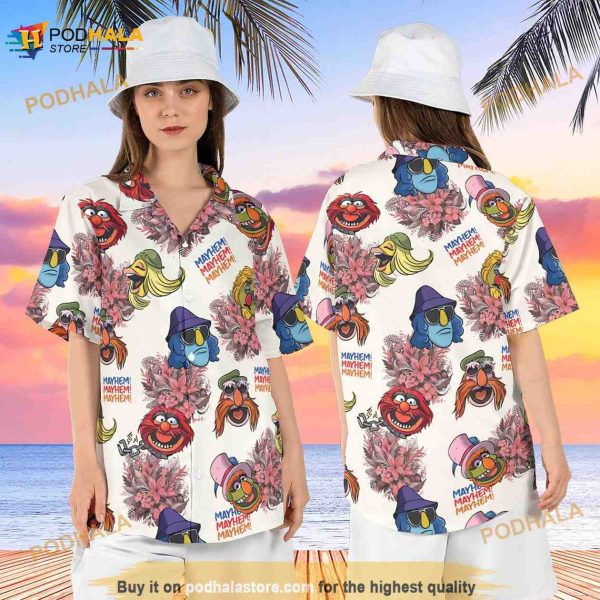 The Muppets Mayhem Hawaiian Shirt, Animals Muppets Button Up Shirt